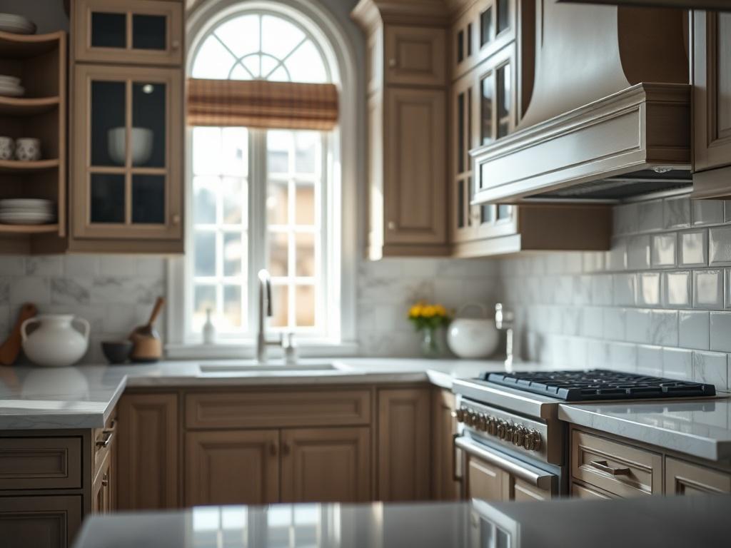 A hyper realistic close up shot of a beautifully renovated