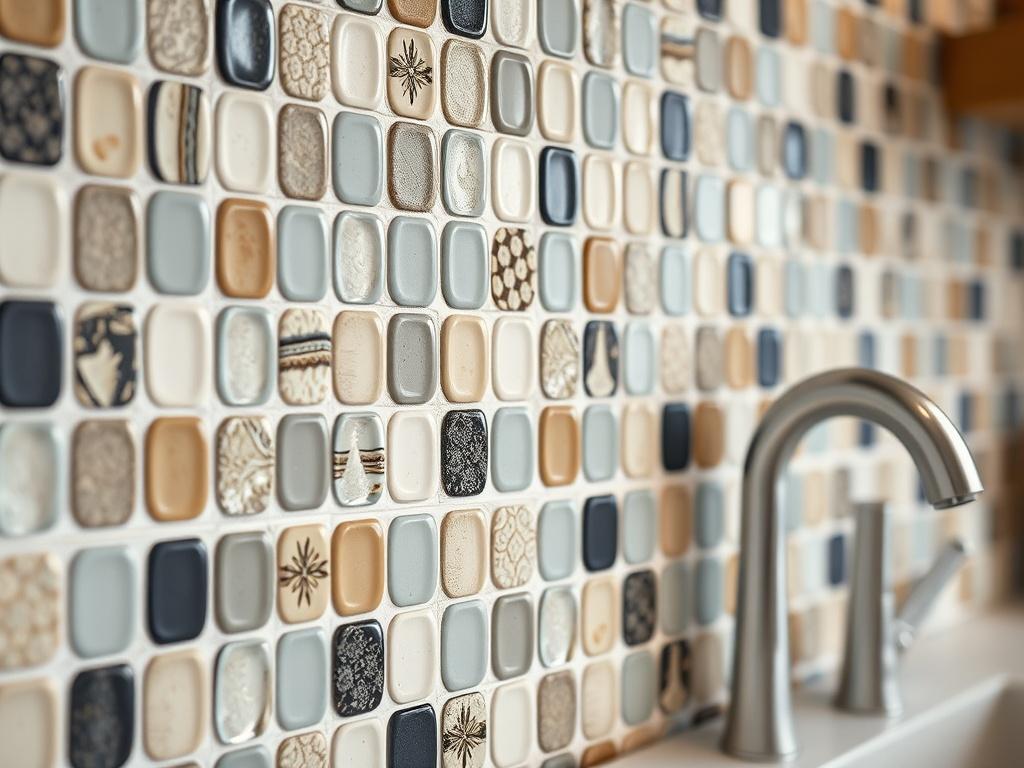 A close up of a beautifully designed custom tile installation