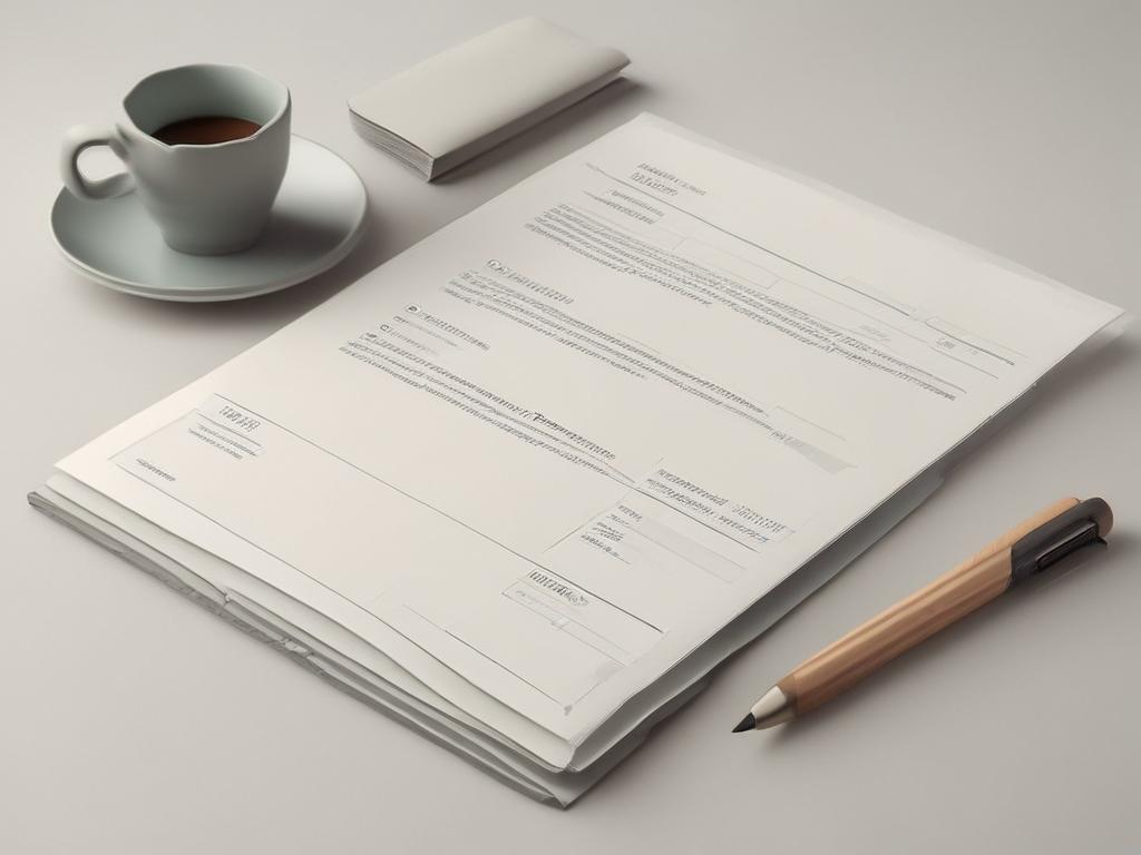 employment document, resume, payslip, drafting