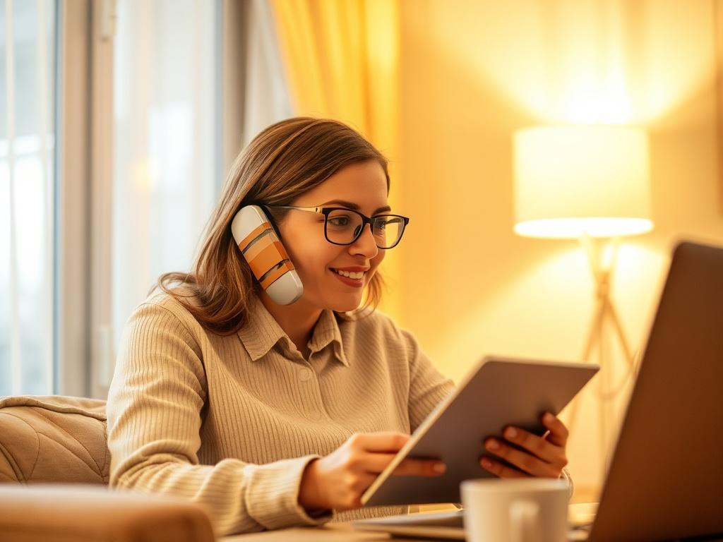 A supportive professional on a phone call, offering assistance to