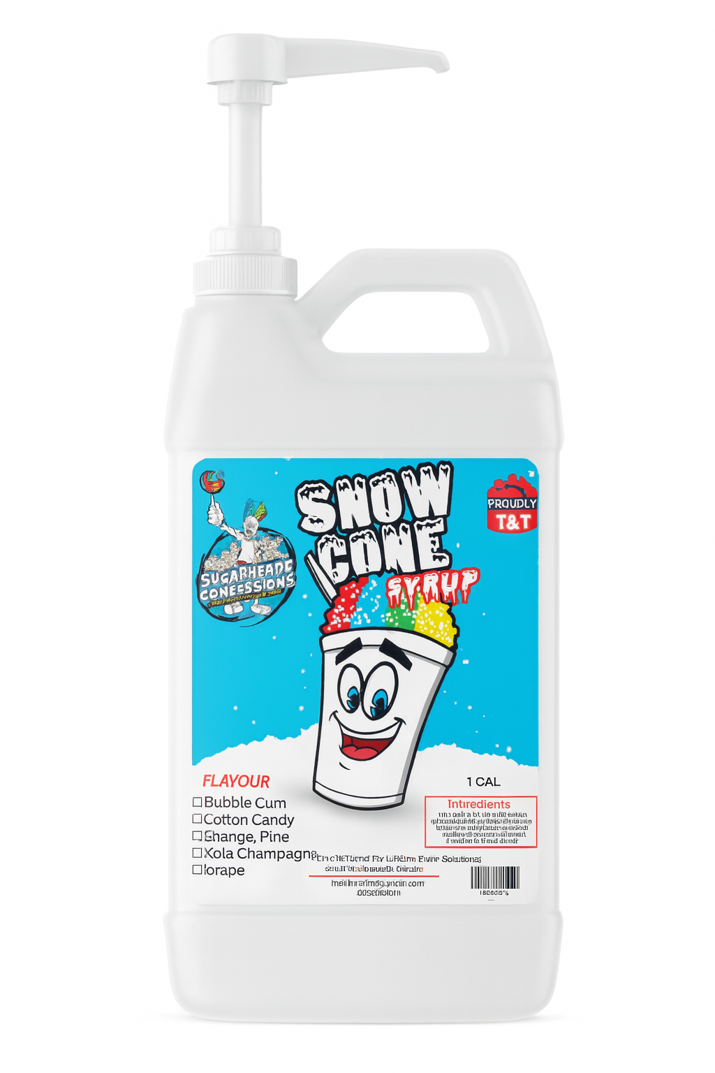 Sugarheadz Snowcone Syrup Concentrate with vibrant flavors for event concessions and refreshments