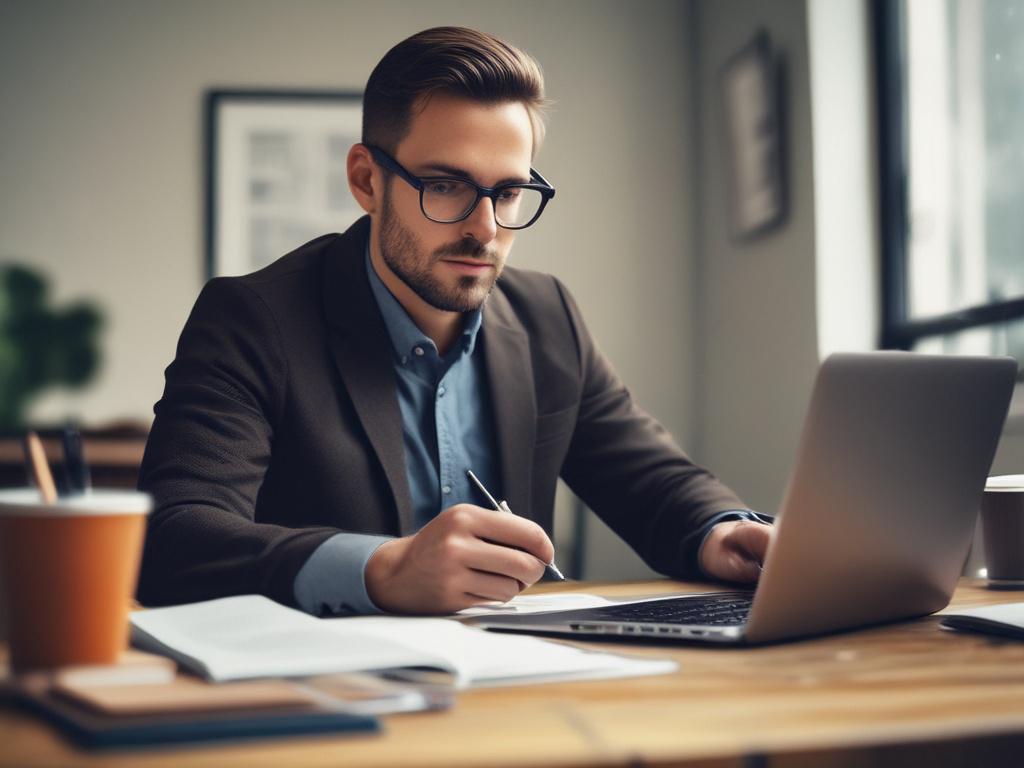 An individual working on a budget plan at a desk