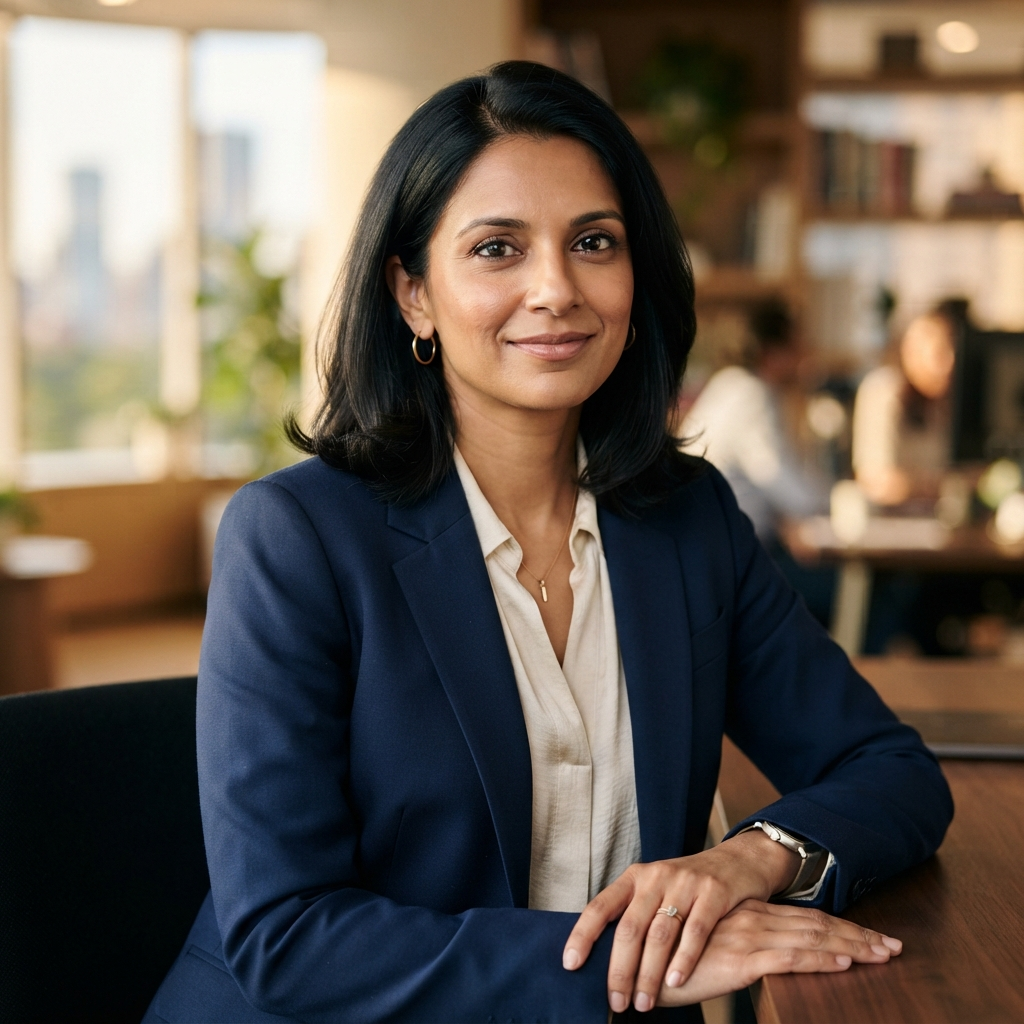 Professional headshot of Priya Shah, VP of Product Strategy at Forgepath API Systems
