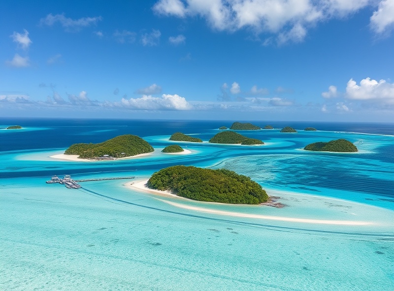 Oceania tropical islands and beaches