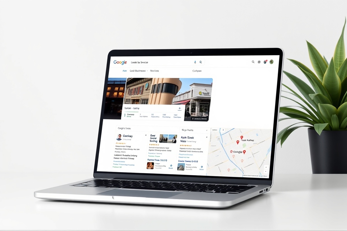 Google Search results and Google Maps showing business profile visibility