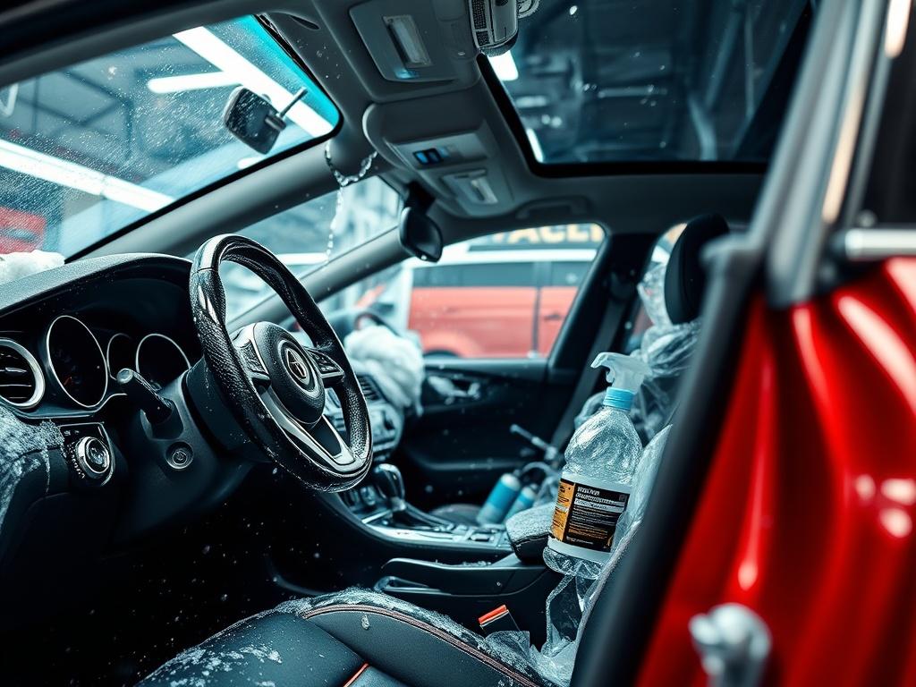 An impressive view of a car undergoing a full valeting
