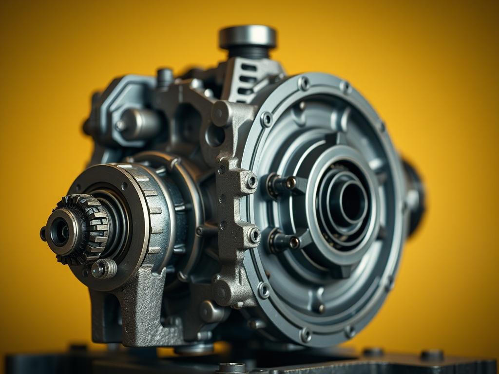 A hyper realistic close up shot of a transfer case
