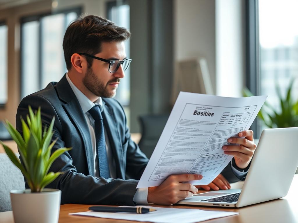 A close up shot of a professional consultant in a