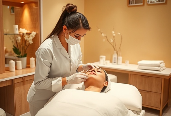 Professional facial treatment