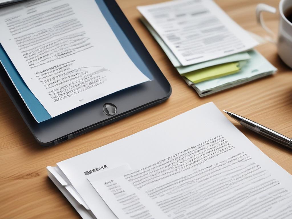 A realistic high resolution of an open research paper with