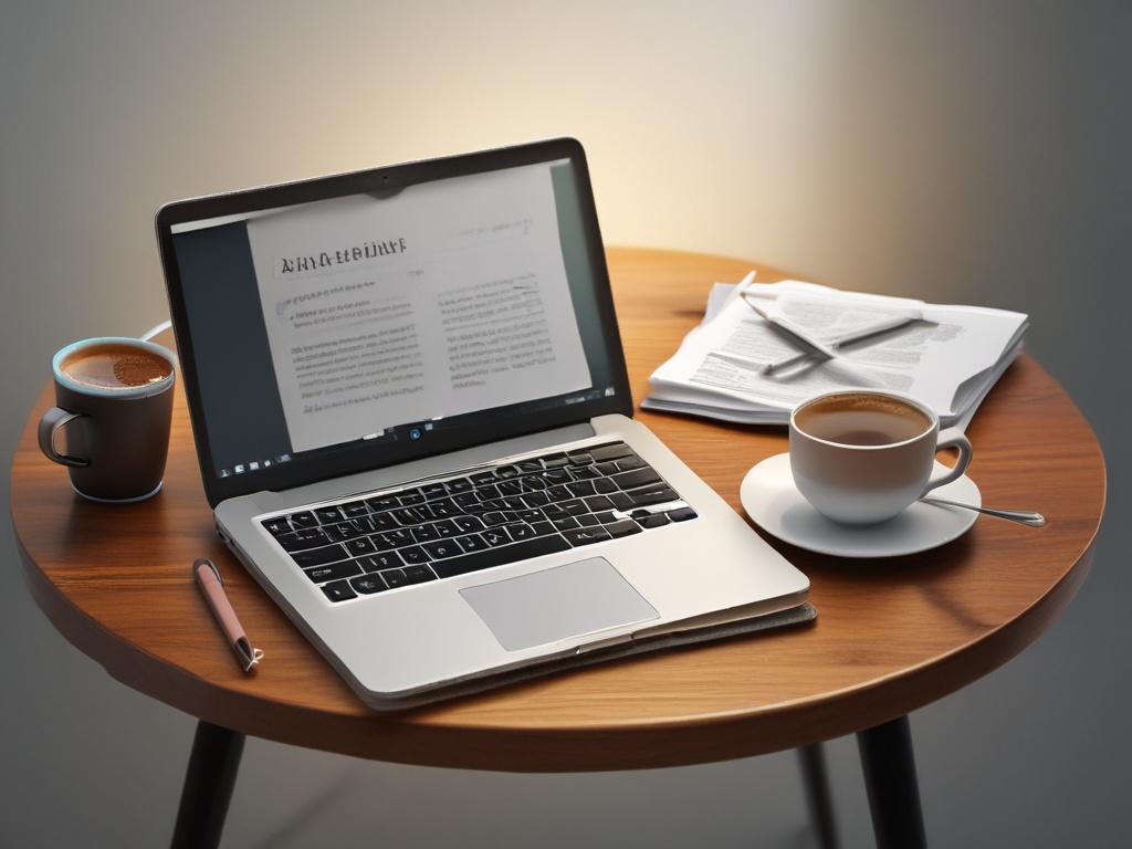 A photorealistic image of an open laptop displaying a satirical