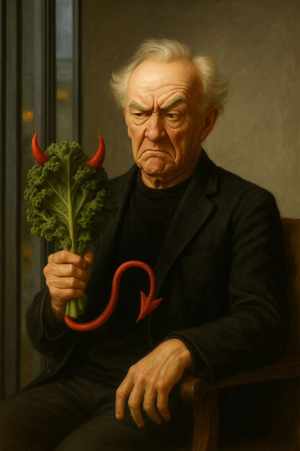 20250810_1659_modern man kale disgust_remix_01k2ba1eqpfr080vre0brn32cq.png