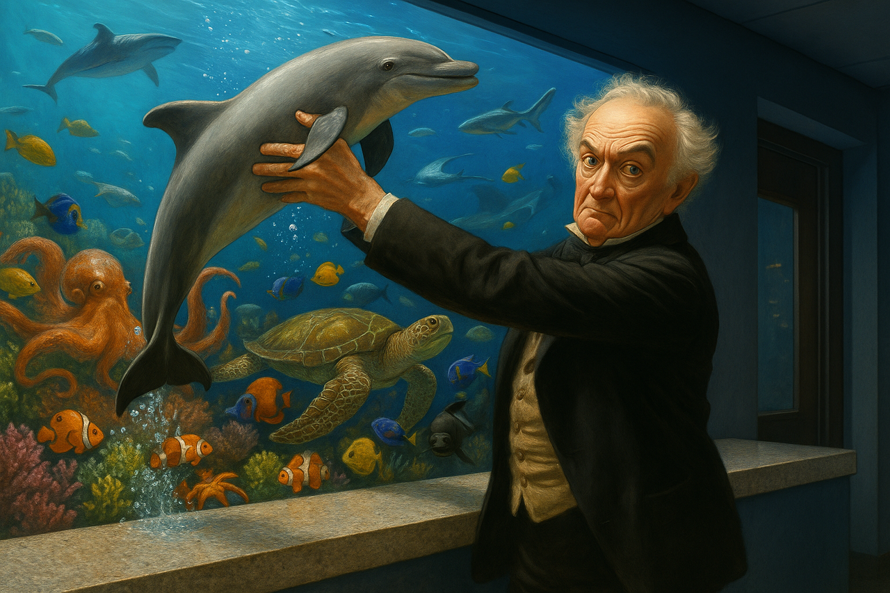 20250816_1301_man tossing dolphin_remix_01k2tavs3ree2t3a94xawqqqvt.png