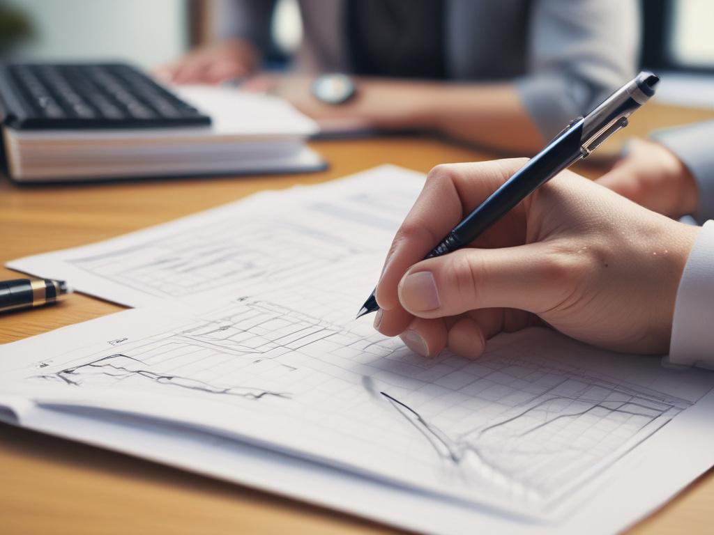 A close up shot of a hand marking investment strategies