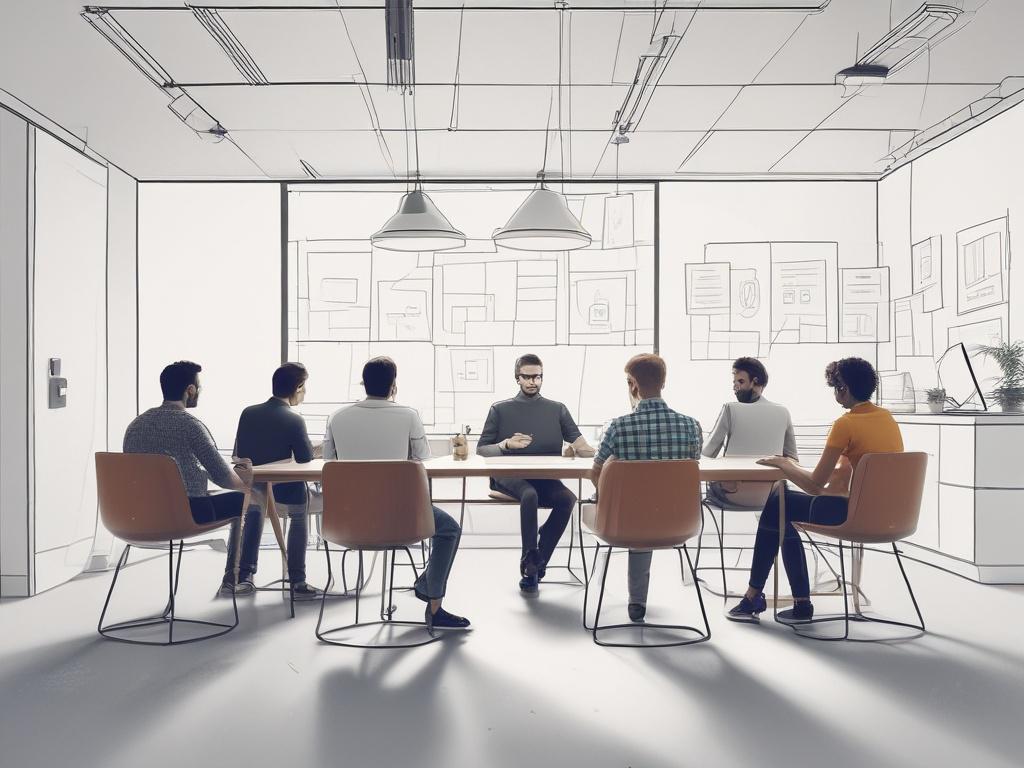 a high resolution of a brainstorming session in a modern