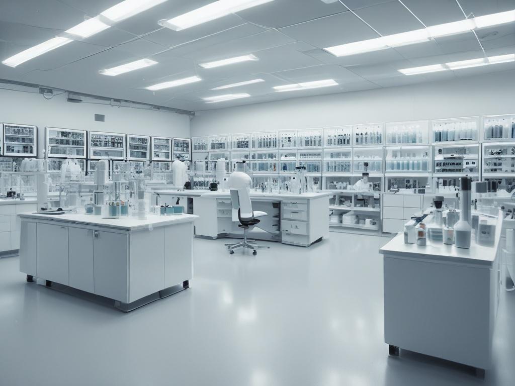a realistic high resolution of a research lab with scientists