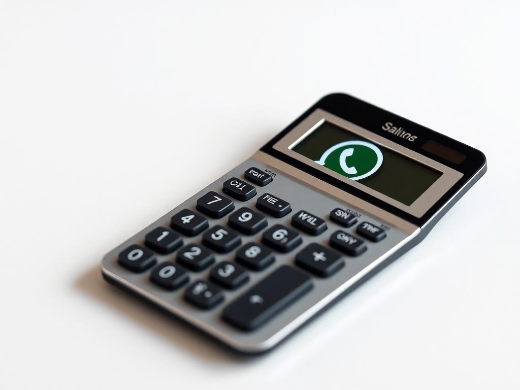 A realistic high resolution image of a calculator with a