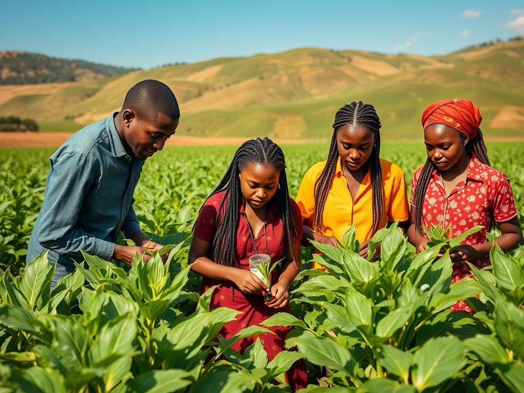A vibrant, high resolution image of a group of young
