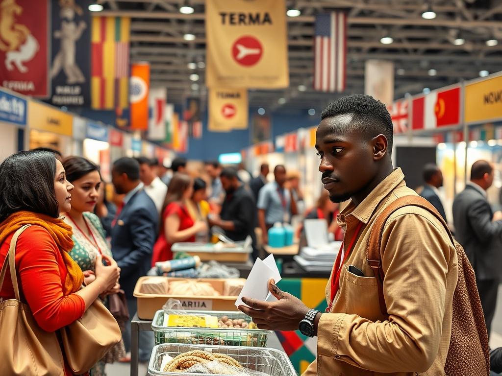 An inspiring image of a young African entrepreneur showcasing their