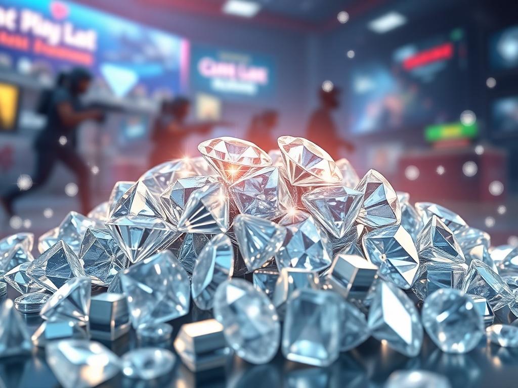 A high resolution image showcasing a heap of sparkling digital