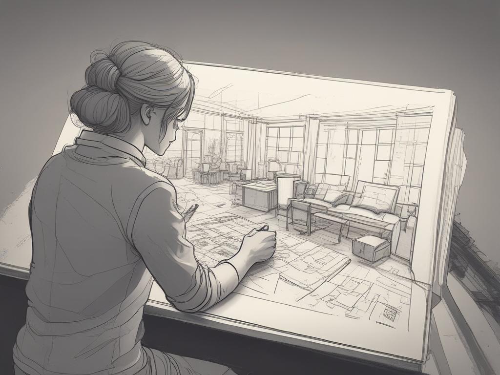 concept development, brainstorming, animation sketches