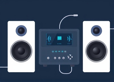 Home audio system with speakers