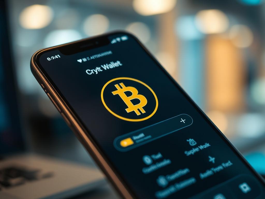 A close up view of a smartphone displaying a cryptocurrency