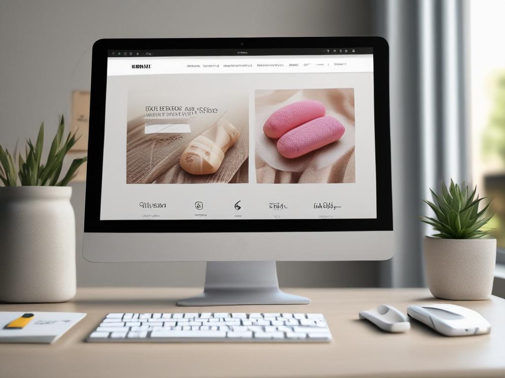 A hyper realistic close up shot of an e commerce