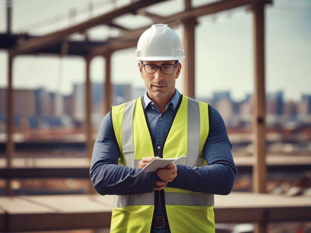 A hyper realistic image of a project manager overseeing a