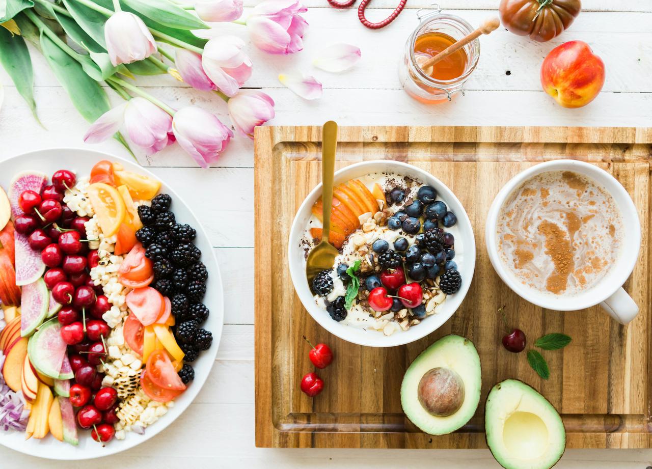 Put together all of my favorite eats on one plate