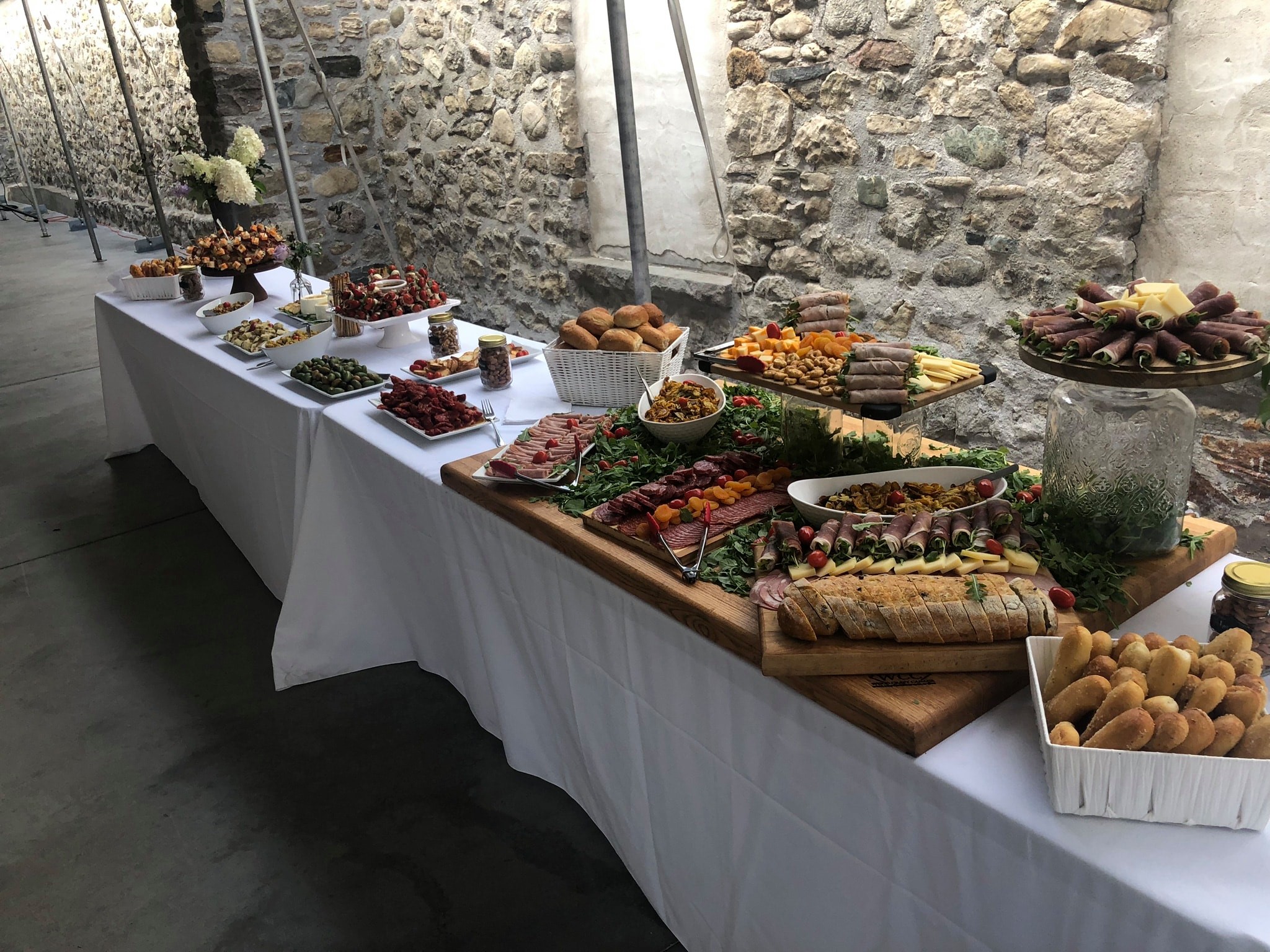Vanguard catering charcuterie display