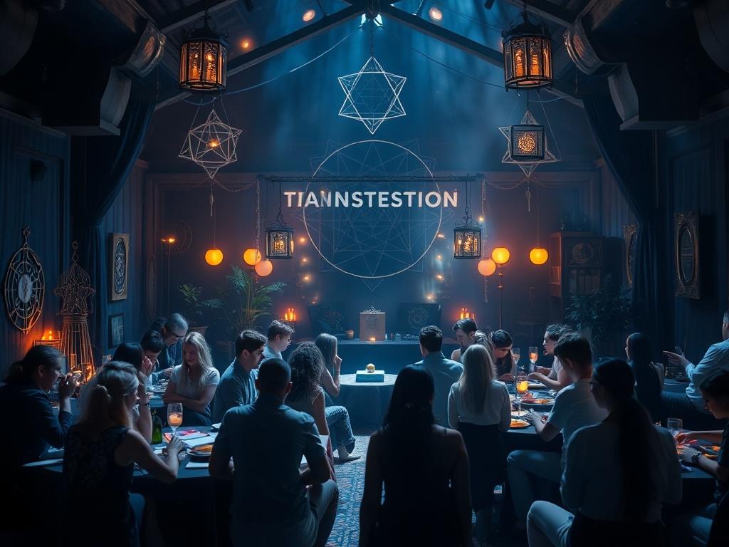 A vibrant workshop setting filled with participants engaged in creative