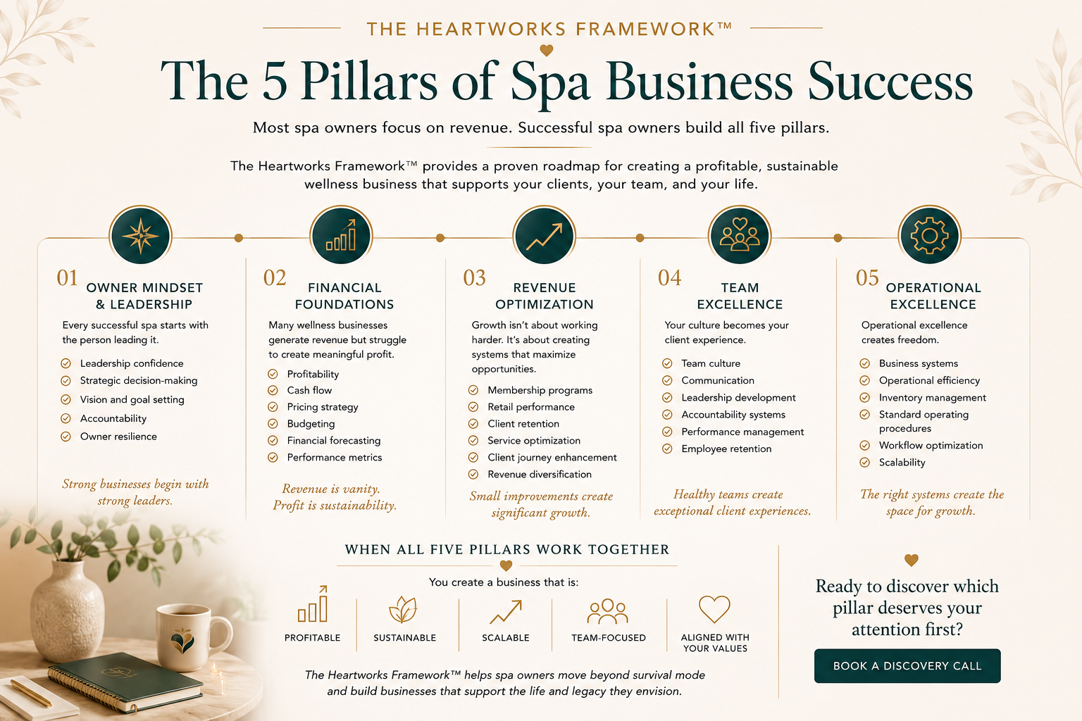 The Heartworks Framework - 5 pillars for spa business success