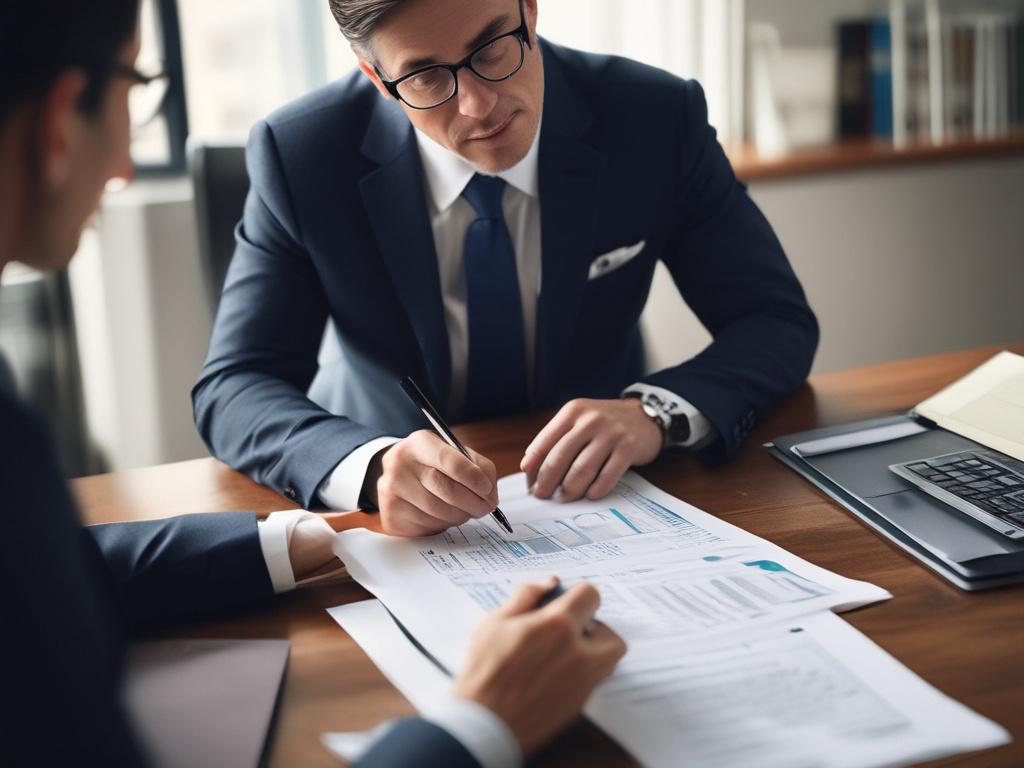 A close up shot of a financial advisor and client