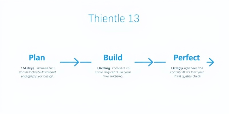 Timeline showing website build process: Plan, Build, Perfect