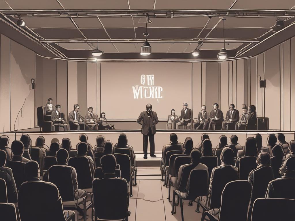 open mic night, live Q&A, artists, audience, networking