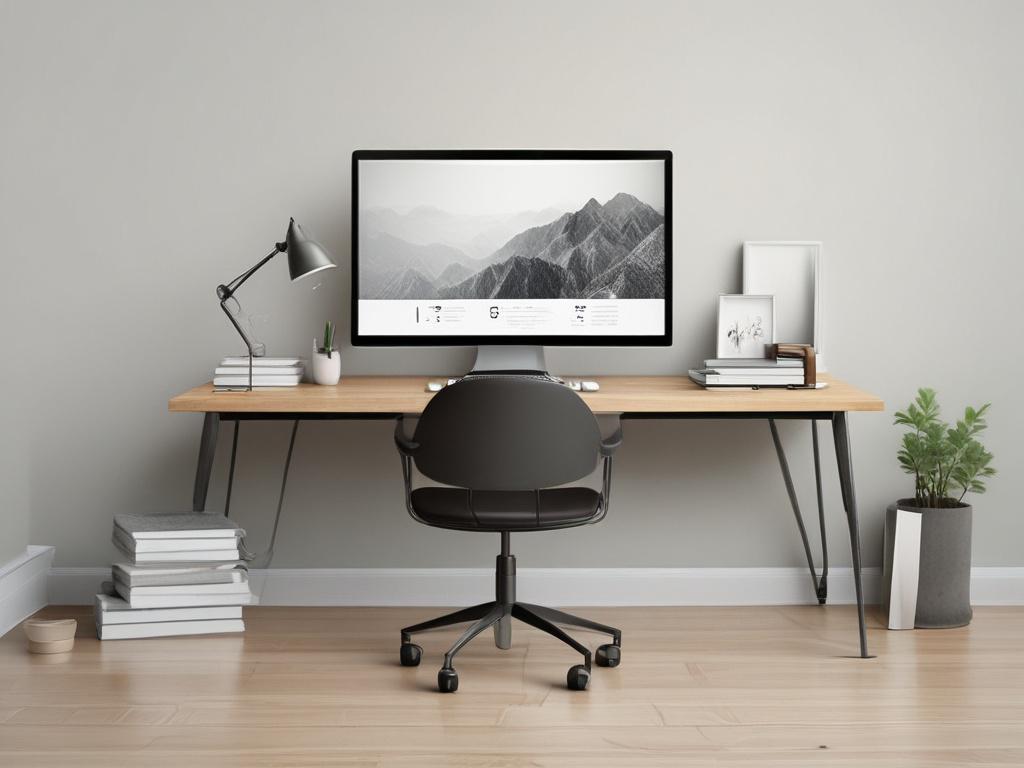 a minimalist desk setup featuring a financial dashboard on a