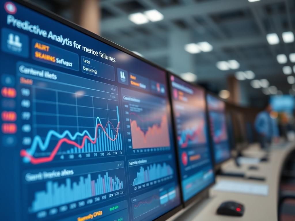 A close up shot of a digital dashboard displaying predictive