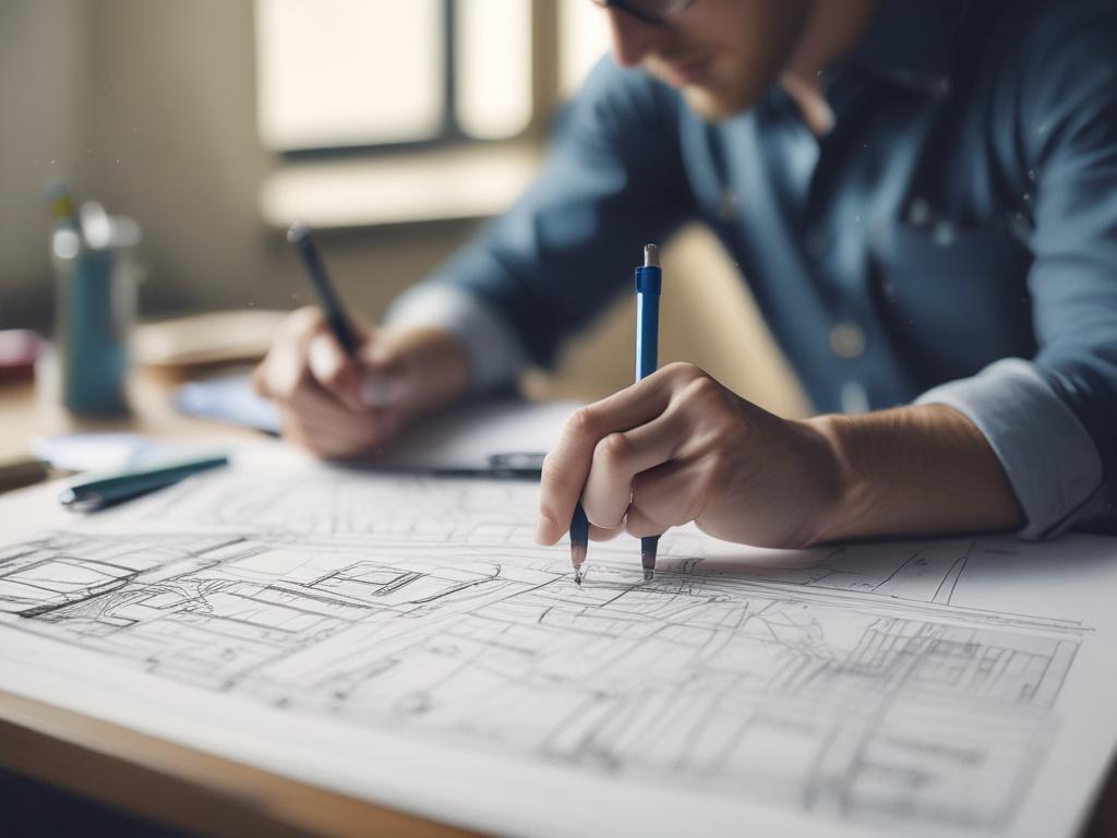 A close up shot of engineers working together at a