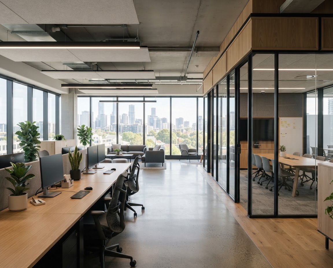 Bright, functional contemporary workplace