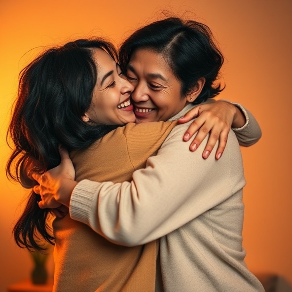 People joyfully reunited - People Location Services
