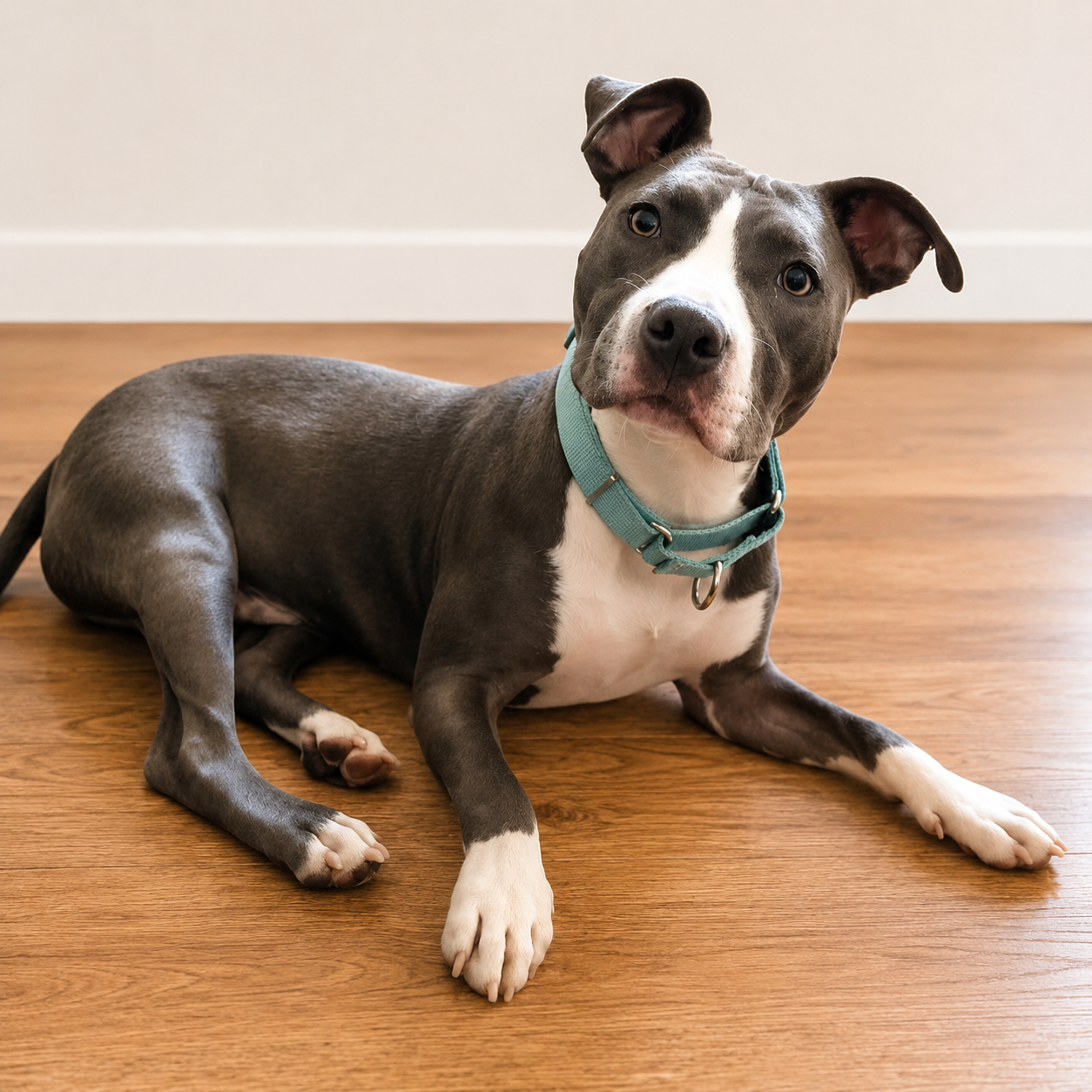 Max, a happy adopted dog