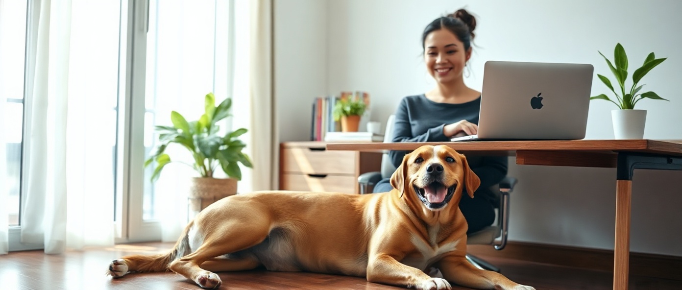 Working from home with a dog