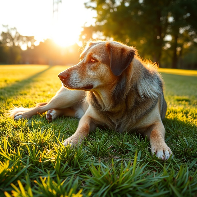 Max, a happy adopted dog