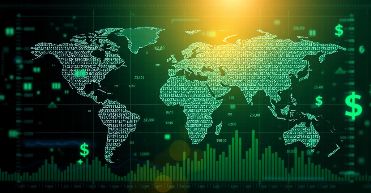 International financial markets and global trade visualization
