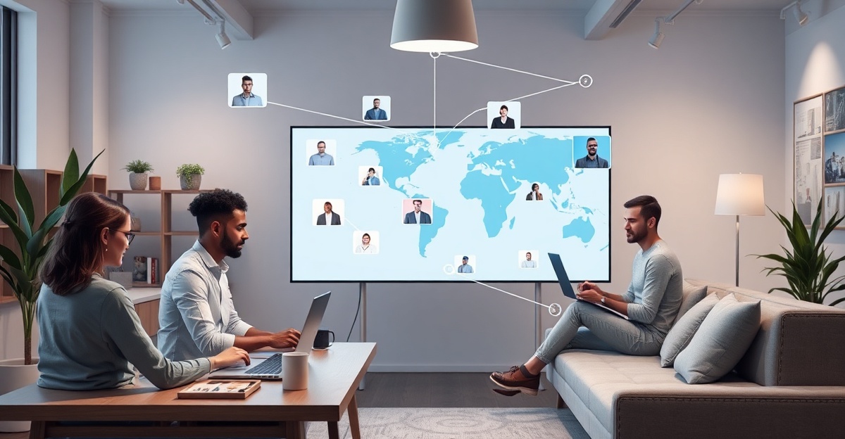 Remote work and distributed teams visualization