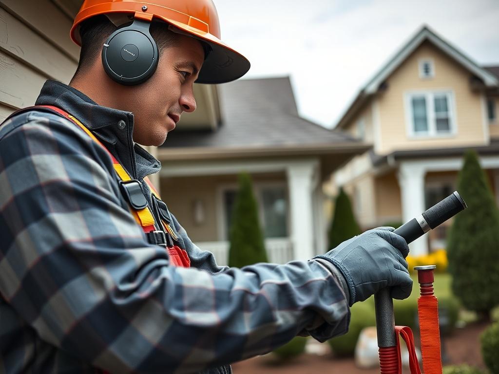 A close up shot of a technician performing routine maintenance
