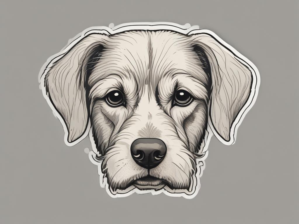 custom dog sticker, hand drawn dog, artistic dog design