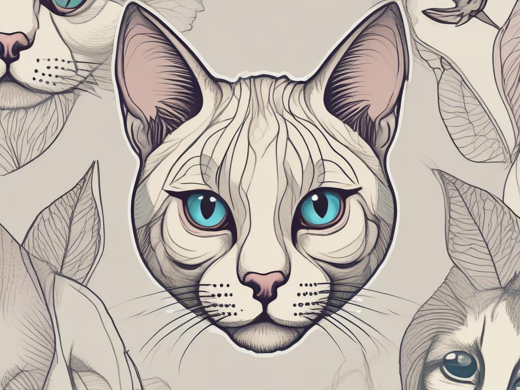custom cat sticker, hand drawn cat, artistic cat design