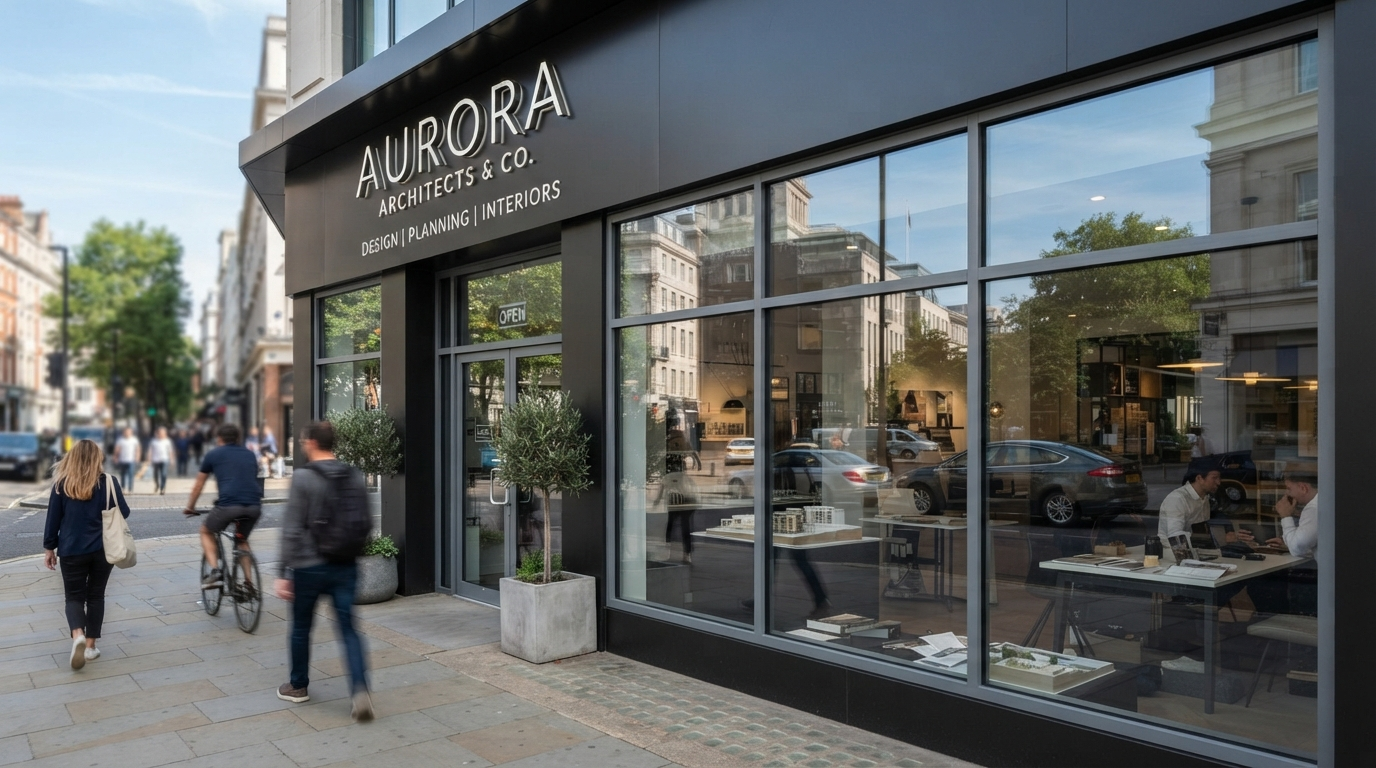 Professional modern commercial glass storefront